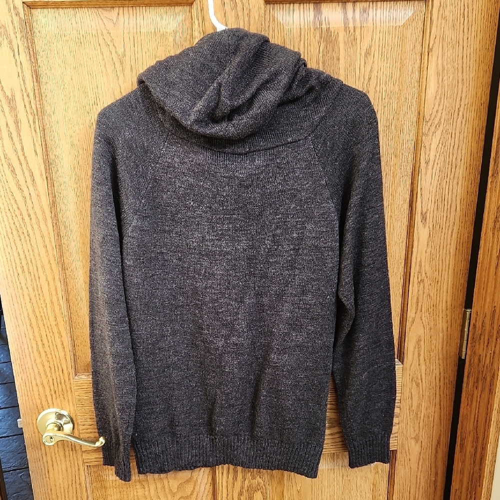 Charlotte Russe Dark Gray Cowl Neck Sweater - Picture 5 of 5